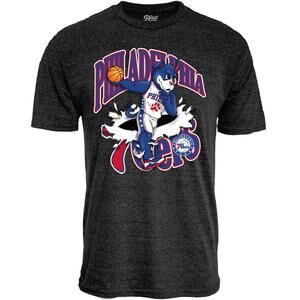 Blue 84 Nba Unisex  Nba  Youth Tri-Blend T-Shirt Slam Mascot Black